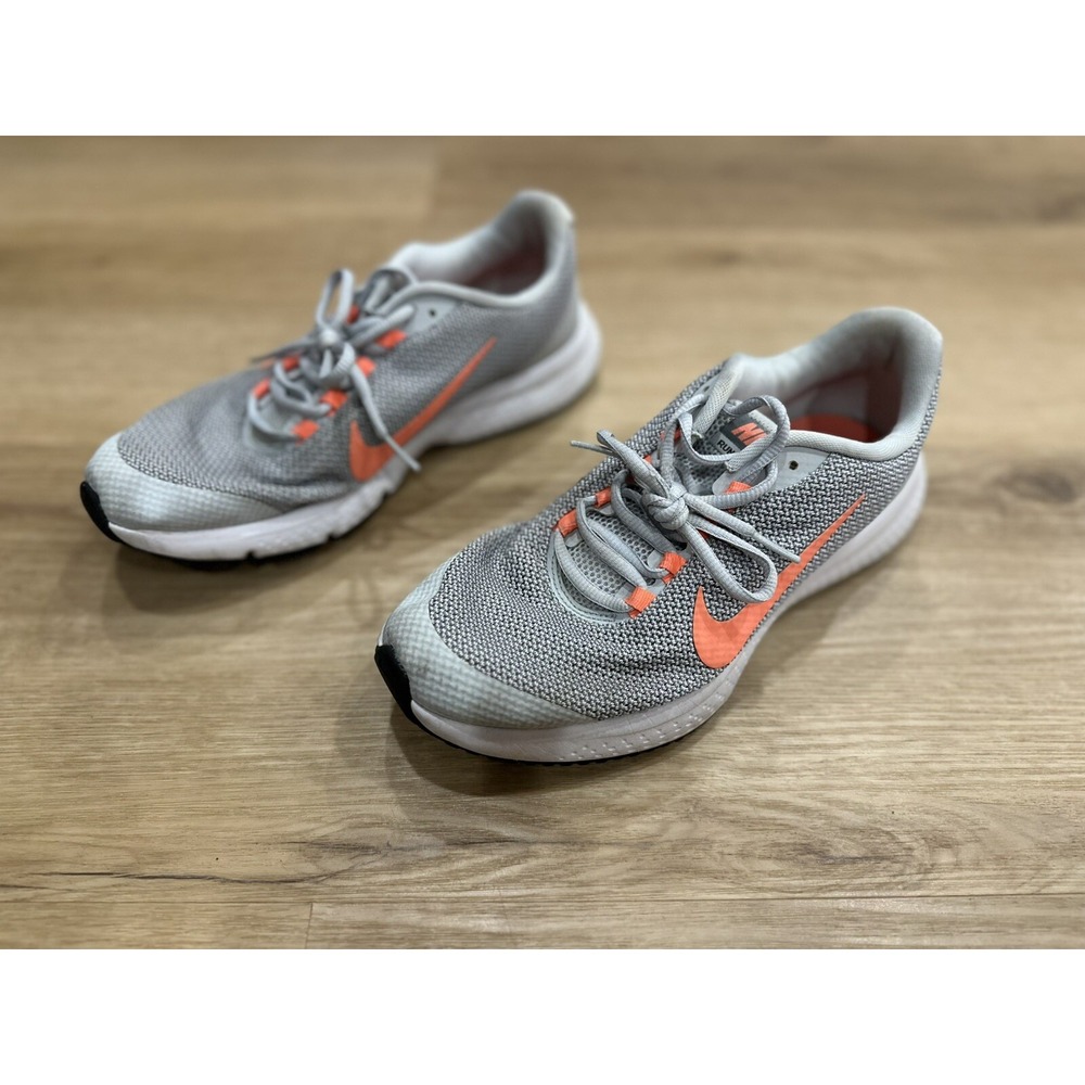 Nike‎ Womens Runallday 898484-006 Gray Pink Lace Up Running Shoes Size 8.5